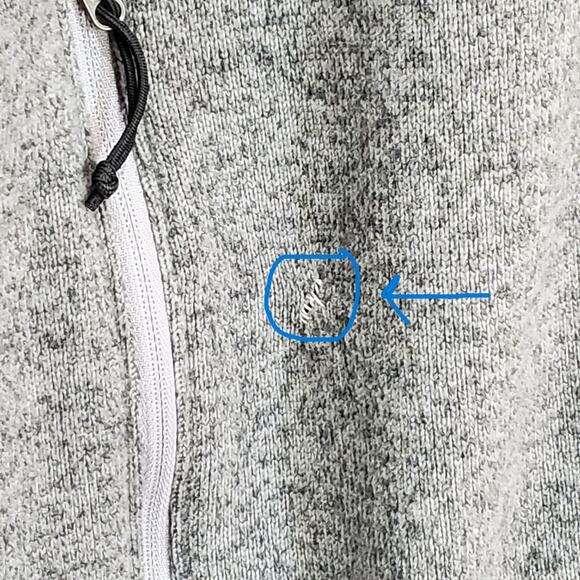 The North Face Heather Gray Full Zip Fleece Lined Sweater Jacket Medium - Picture 9 of 9